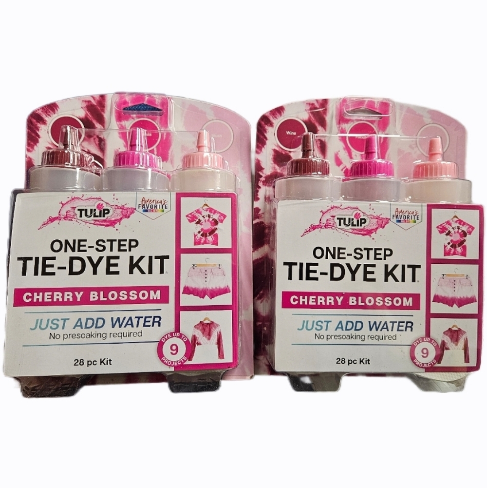 NWT 》2×《 TULIP ONE-STEP TIE-DYE KITS: CHERRY BLOSSOM!